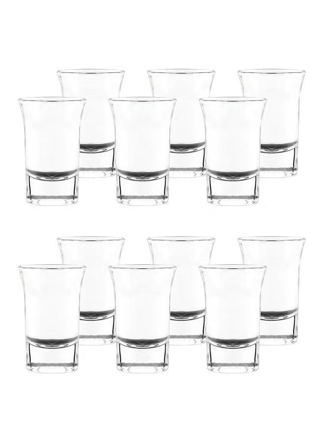Pack Of 12 Uno Shot Glass Clear - Image 2
